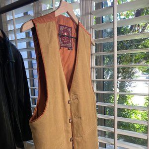 The Territory Ahead Tan Leather Vest